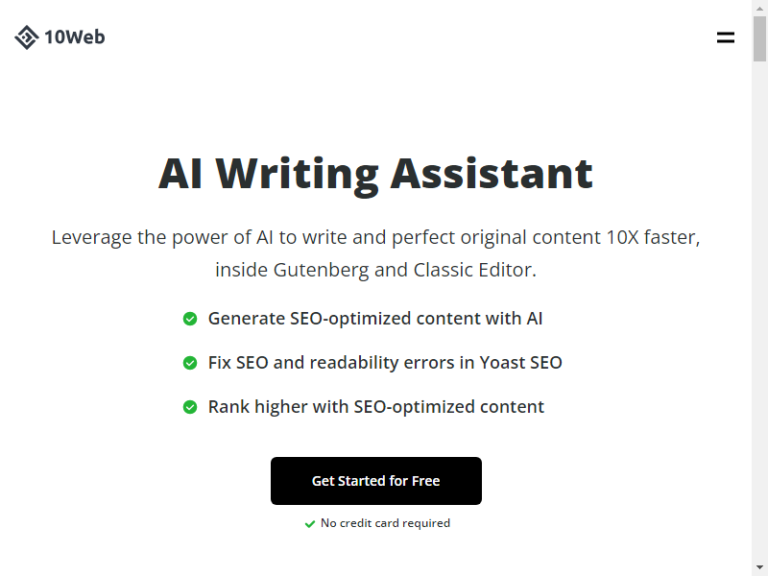 10web AI assistant