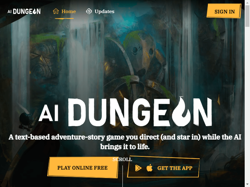 нейросеть AI Dungeon