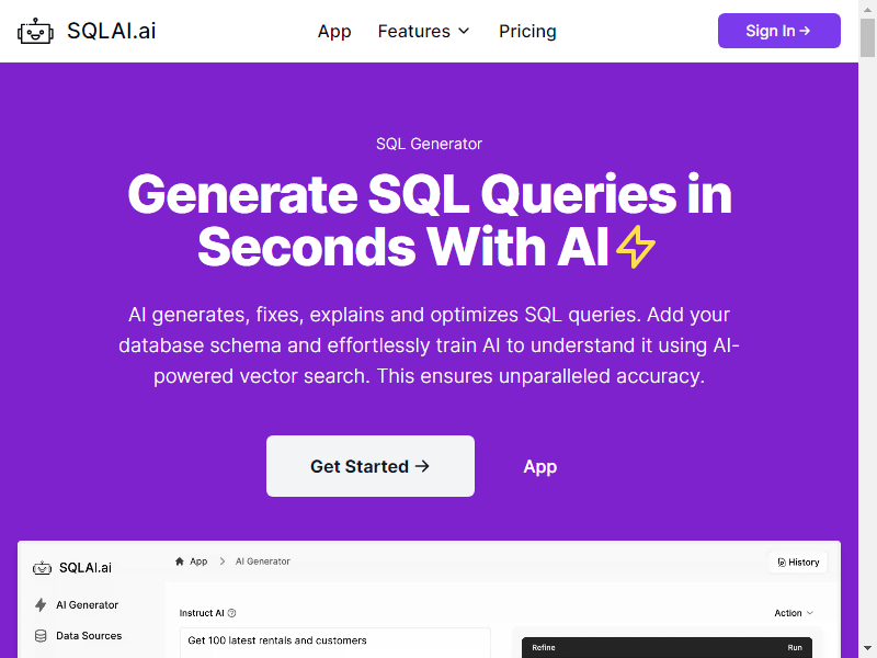 нейросеть AI SQL Query