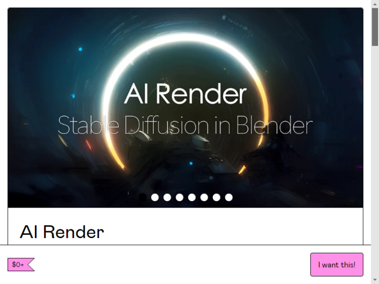 AI Render - Stable Diffusion in Blender