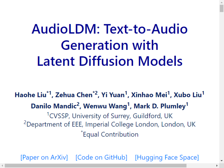 AudioLDM