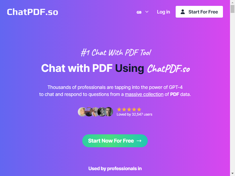 нейросеть Chatpdf.so