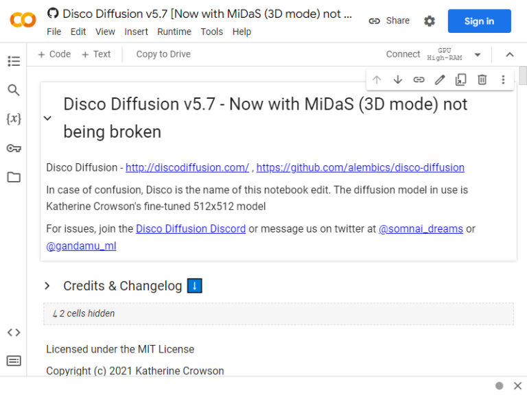 Disco Diffusion v5.7