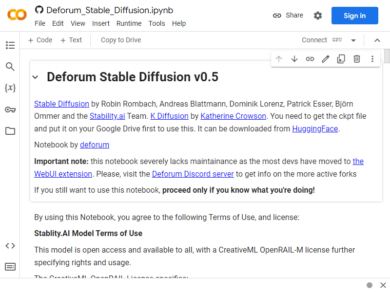 нейросеть Deforum Stable Diffusion