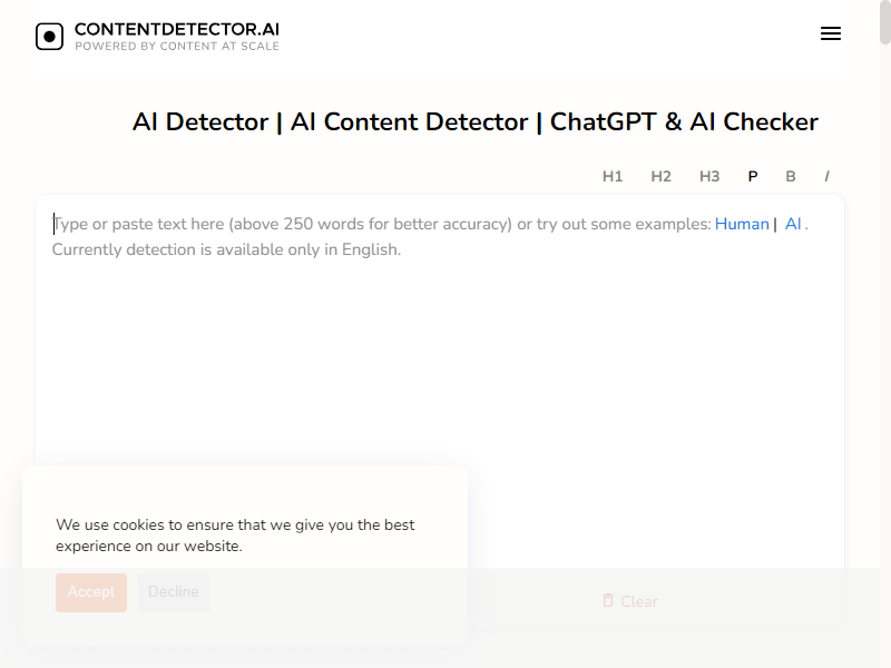 нейросеть AI Content Detector