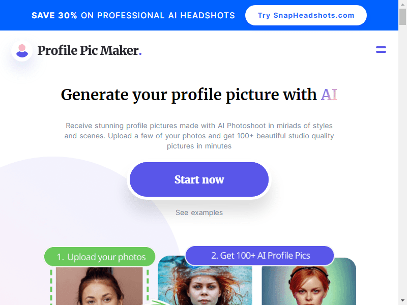 нейросеть AI Profile Pic Maker