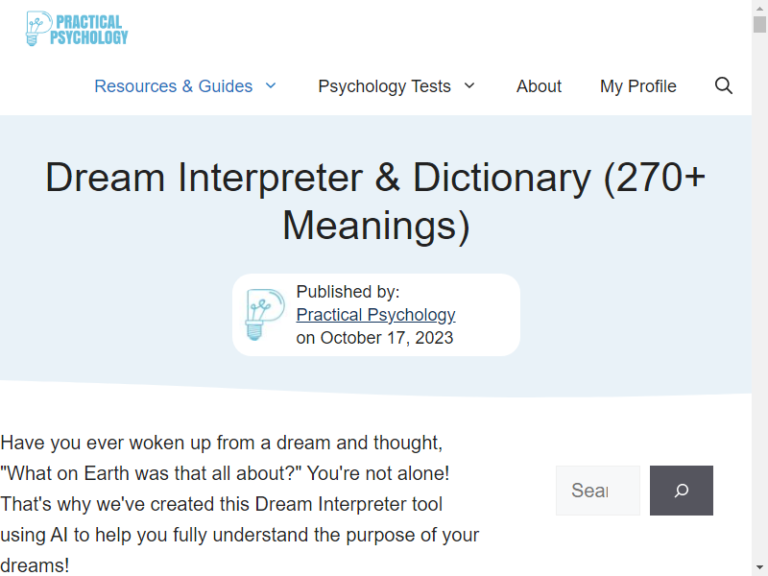 Dream Interpreter & Dictionary