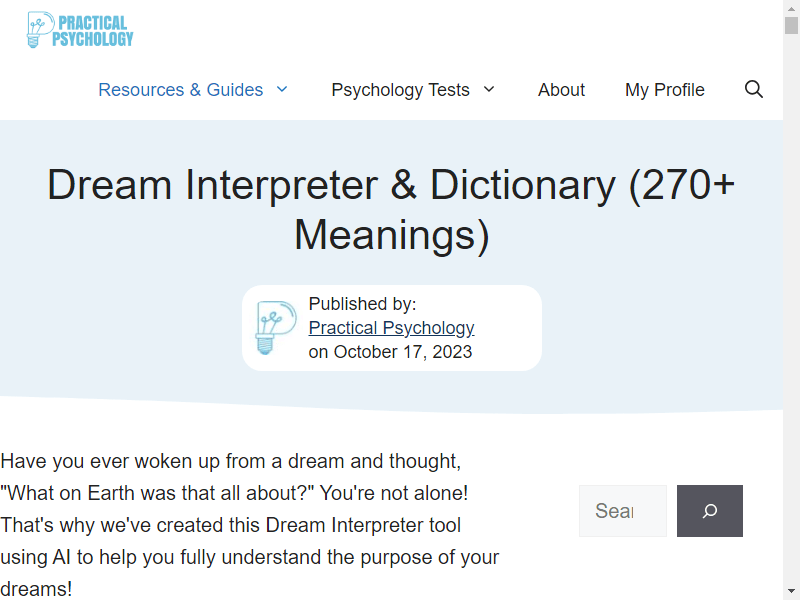 нейросеть Dream Interpreter & Dictionary