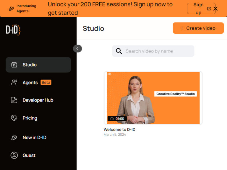 D-ID: Creative Reality Studio