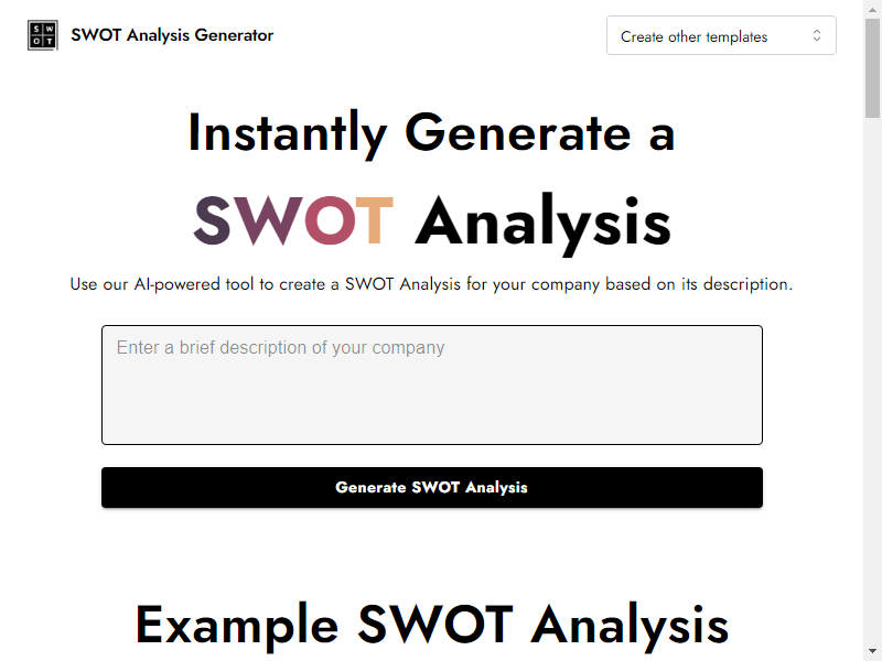 нейросеть AI SWOT