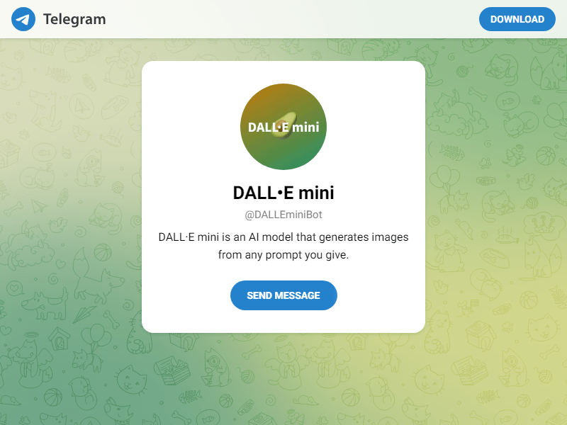 нейросеть DALL-E mini Telegram Bot