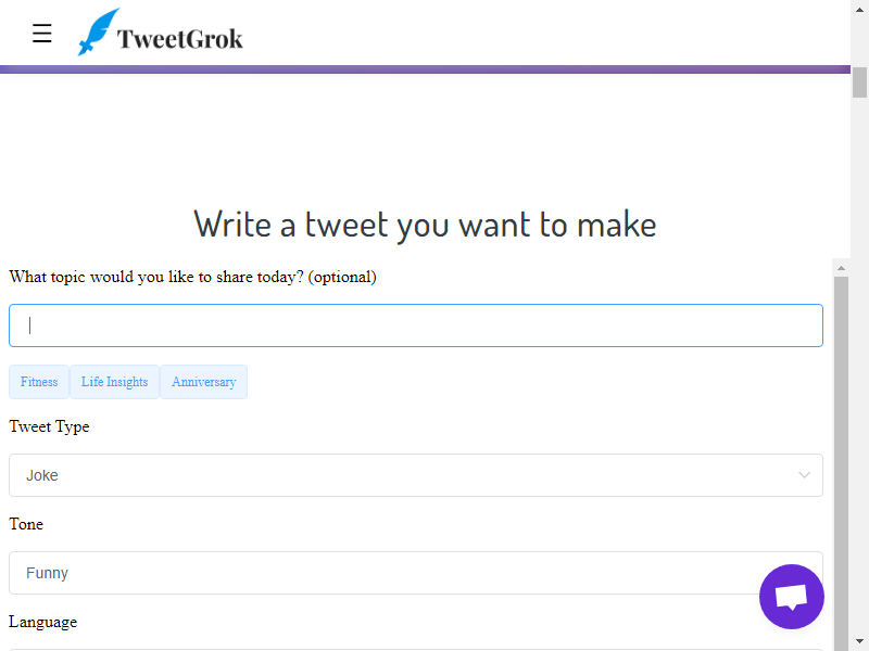 нейросеть AI Twitter Generator