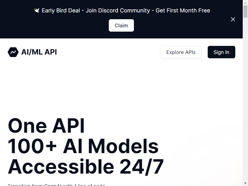 нейросеть AIML API