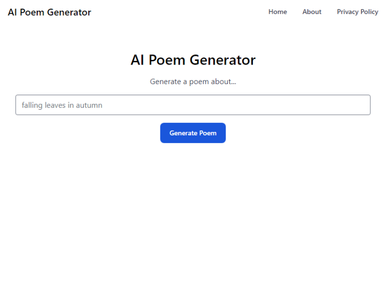 AI Poem Generator