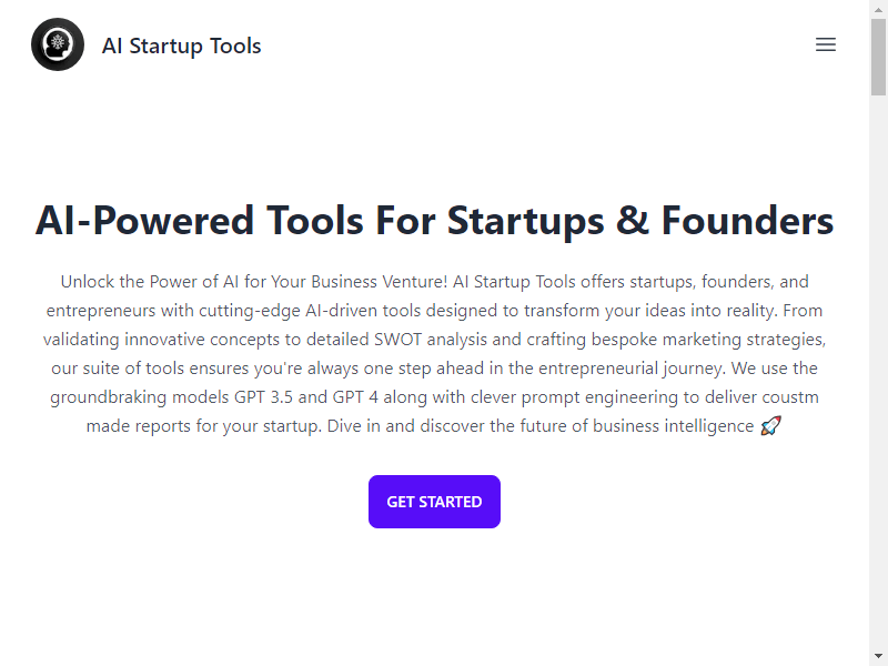 нейросеть AI Startup Tools