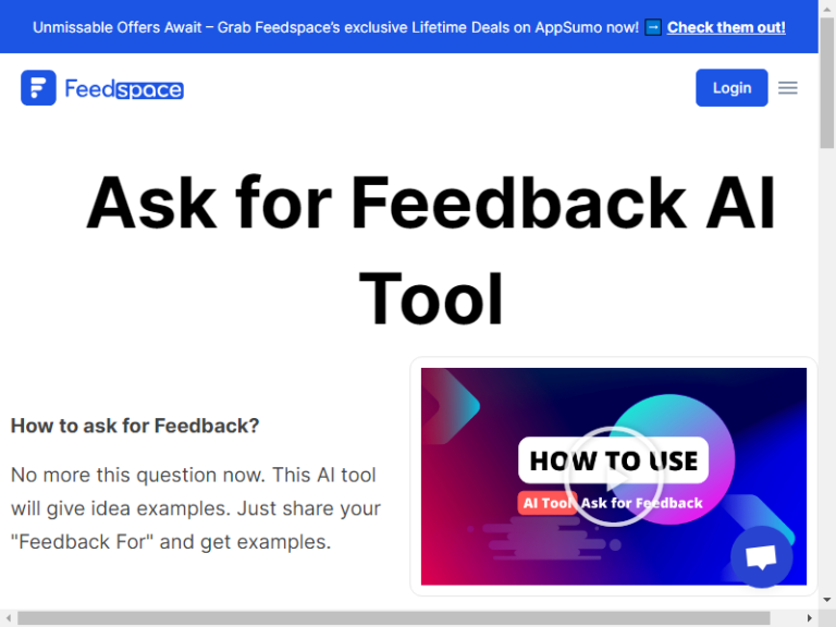 Ask For Feedback AI Tool