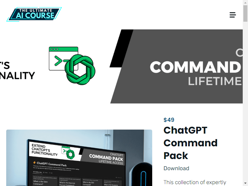 нейросеть ChatGPT Command Pack